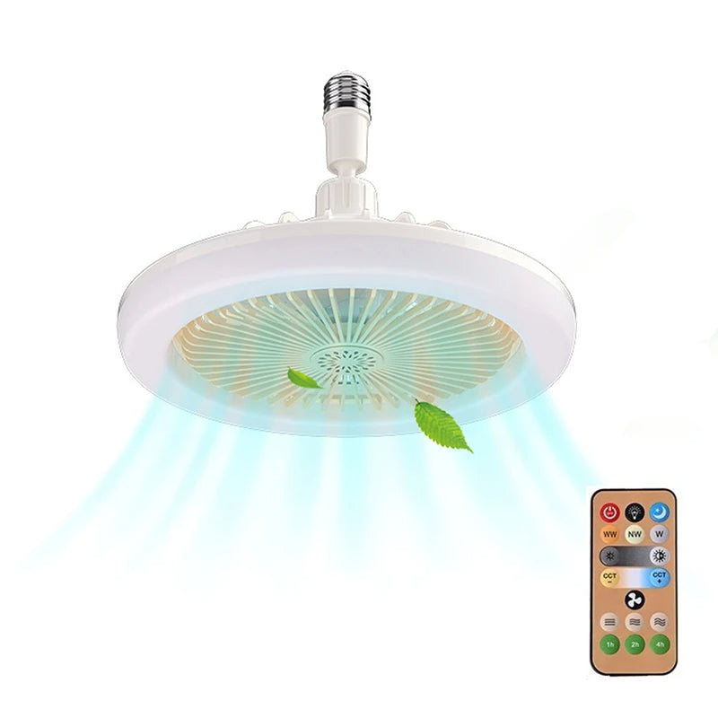 Socket Fan Light with Remote Control –