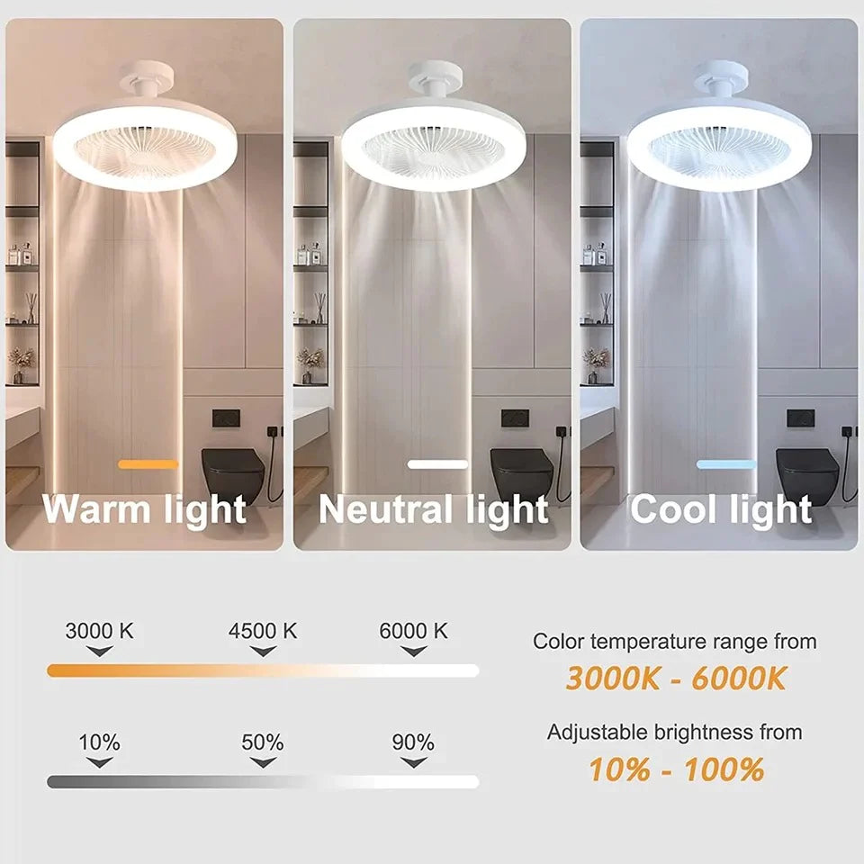 Socket Fan Light with Remote Control –