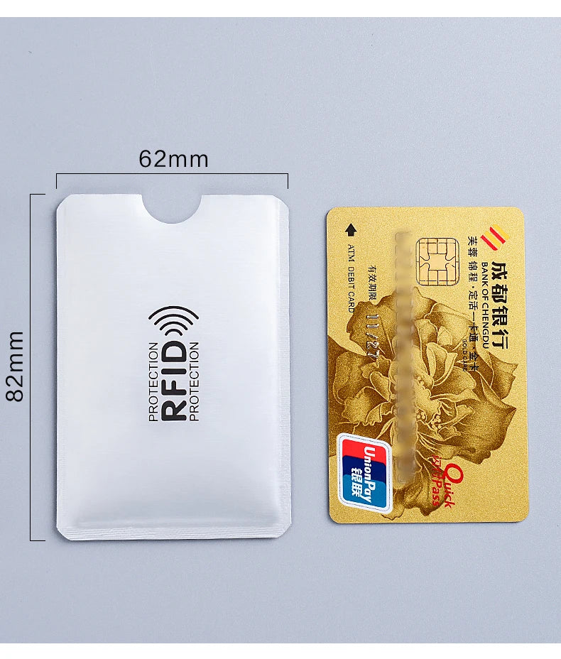 10-Piece RFID Blocking Card Holder – Secure Aluminum Protection for Your Cards –