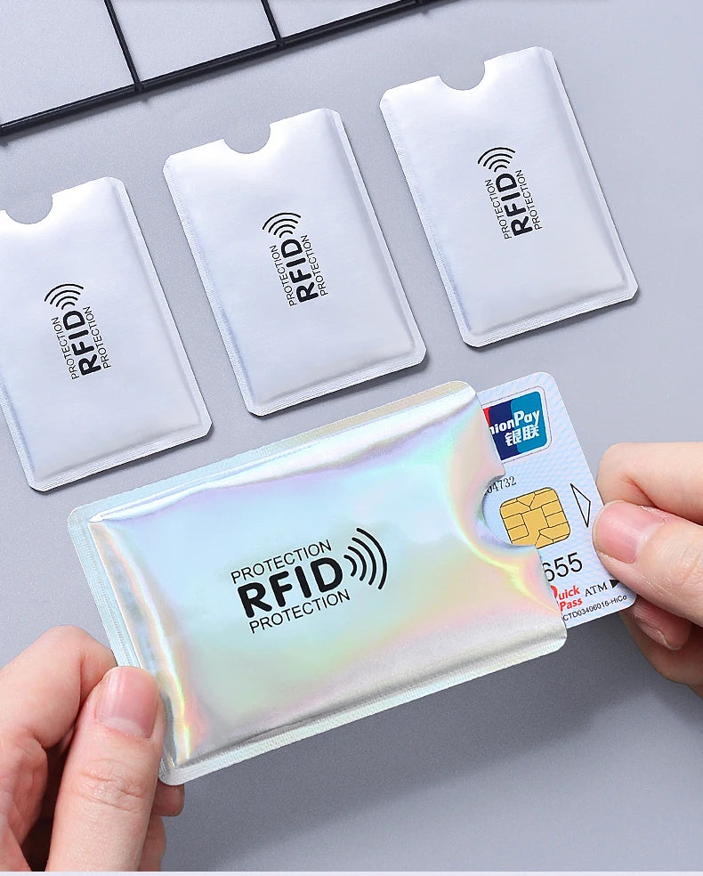 10-Piece RFID Blocking Card Holder – Secure Aluminum Protection for Your Cards –