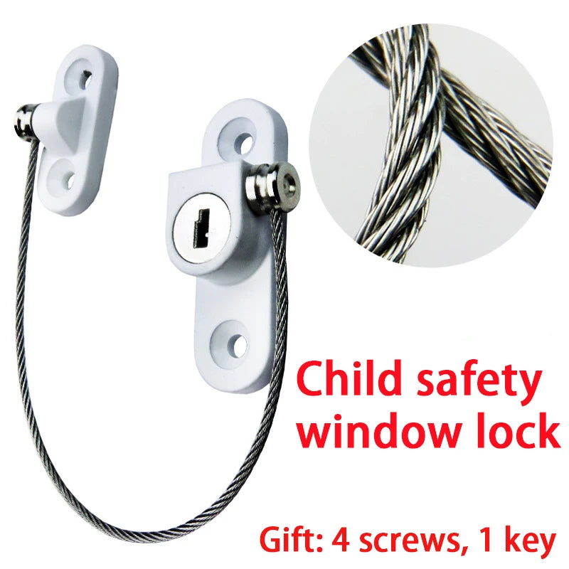 Stainless Steel Child Safety Lock – Strong Cabinet, Fridge, and Window Protection