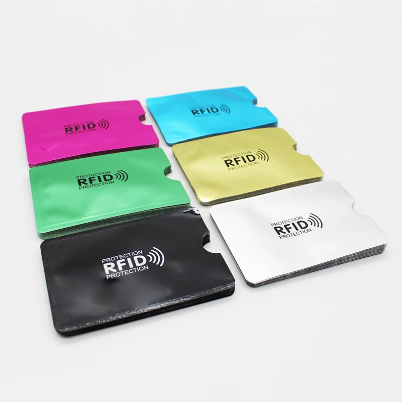 10-Piece RFID Blocking Card Holder – Secure Aluminum Protection for Your Cards –