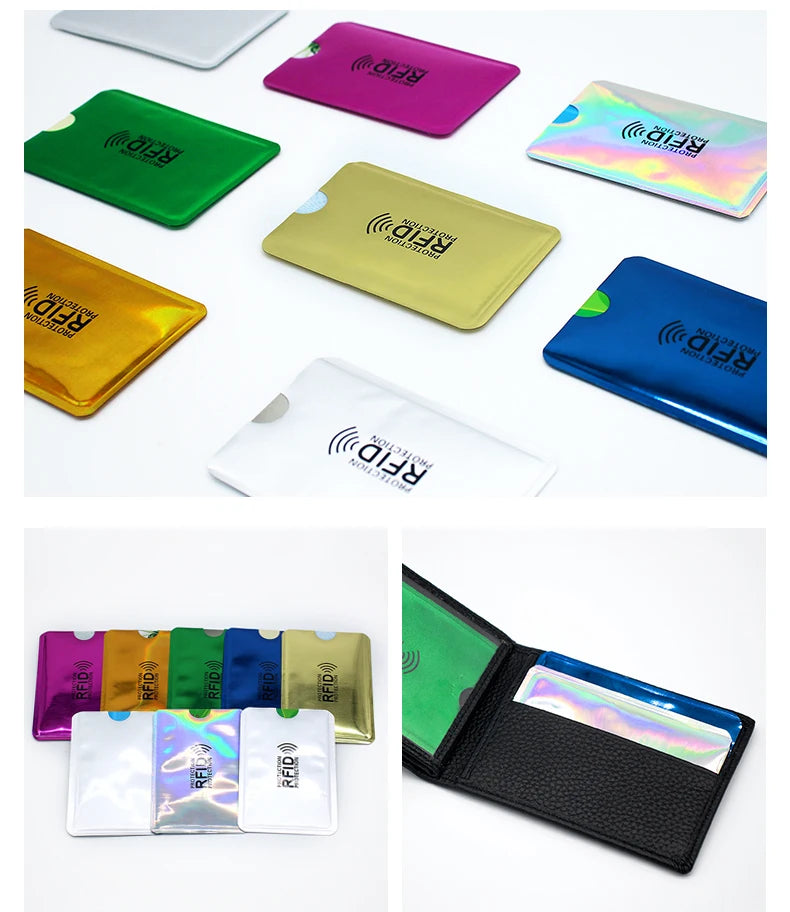 10-Piece RFID Blocking Card Holder – Secure Aluminum Protection for Your Cards –