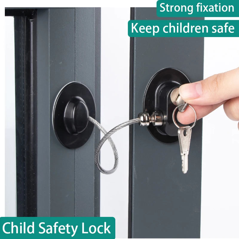 Stainless Steel Child Safety Lock – Strong Cabinet, Fridge, and Window Protection