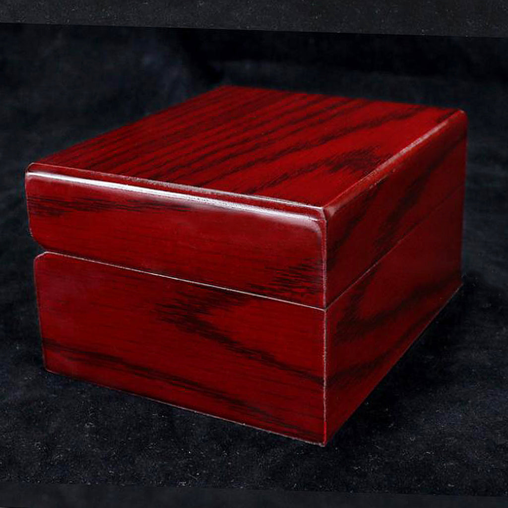 Wine Red Wood Single Watch Display Case Wooden Watch Box Bracelet Storage Organiser Box for Valentine Day, Birthday, Christmas –