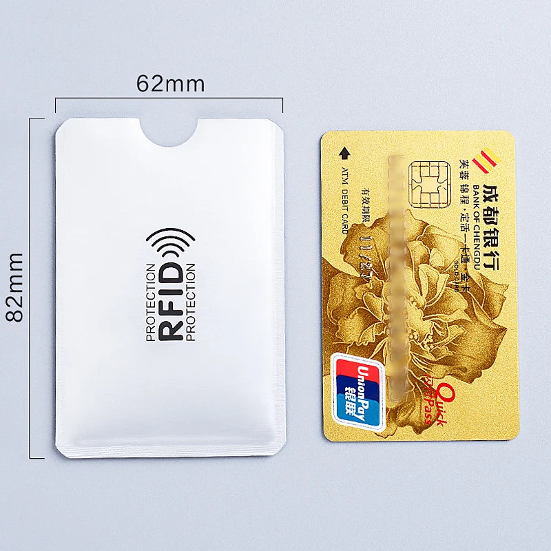 10-Piece RFID Blocking Card Holder – Secure Aluminum Protection for Your Cards –