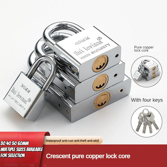 Stainless Steel Padlock Household Small Lock Head Anti-theft and Anti Prying Lock Dormitory Waterproof and Anti Rust Lock Locker –