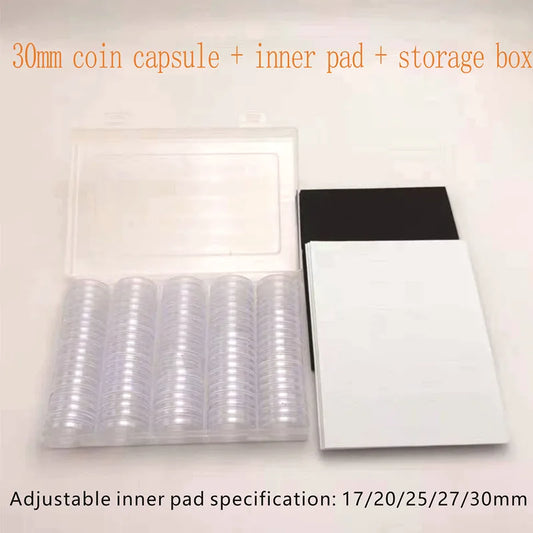 100-Piece 30mm Coin Capsules –