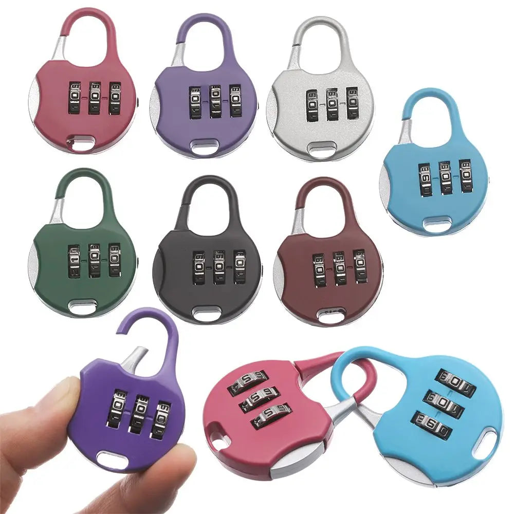 3-Digit Combination Travel Padlock – Secure Your Luggage with Ease –