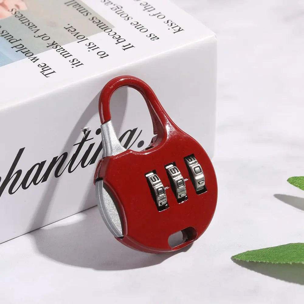 3-Digit Combination Travel Padlock – Secure Your Luggage with Ease –