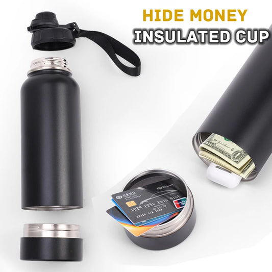 Hiding Credit Card Key Pocket Bottle Secret Money Compartment Undefined & Secret Stash Pill Organizer Vacuum Cup Save Money Gift –