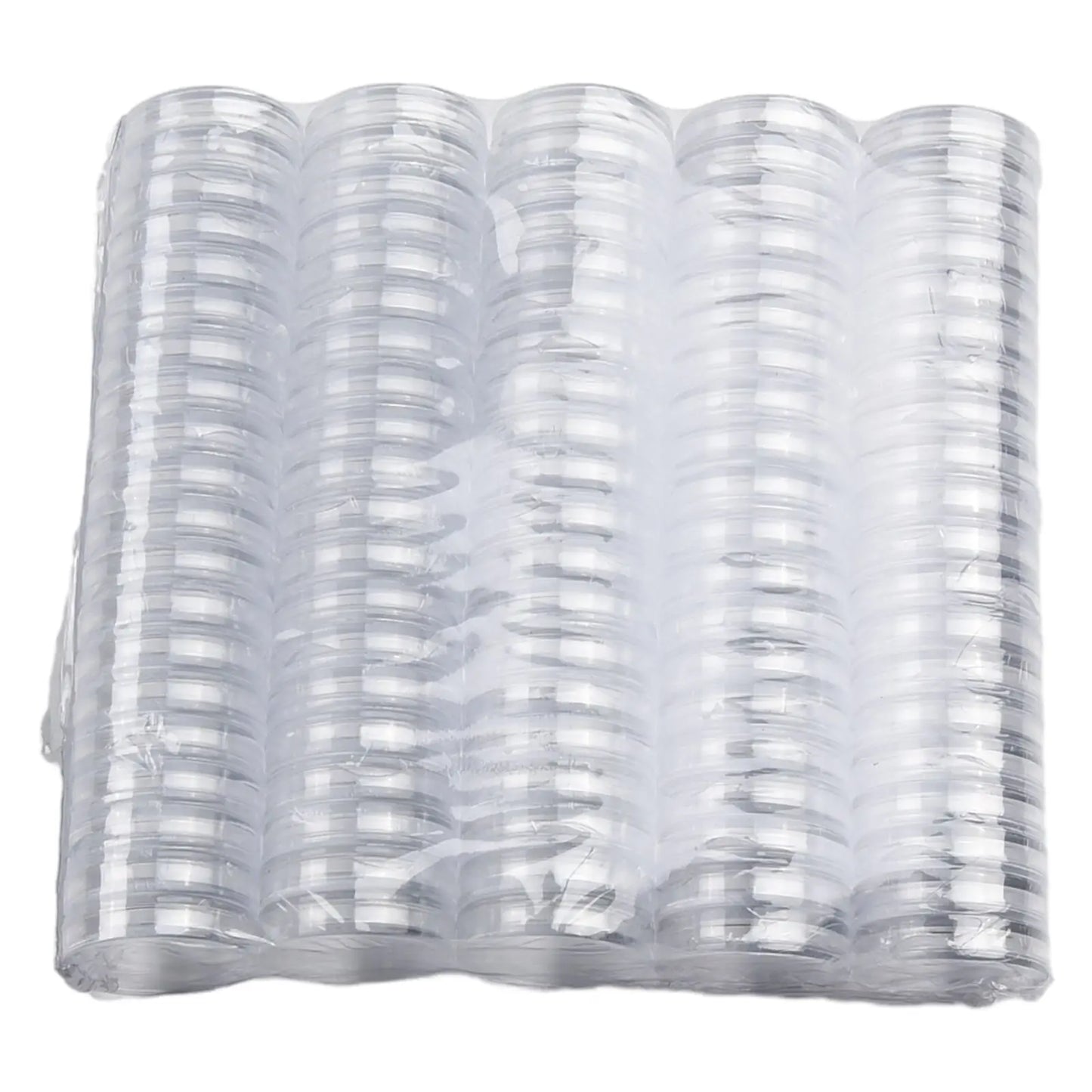 100-Piece 16mm Transparent Coin Display Capsules –