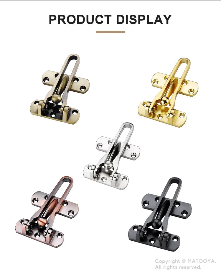 Anti-theft Buckle Door Bolt Door Lock Buckle Hasp Door Anti-lock Buckle Household Thickening Mute Anti-rust –