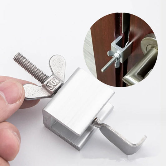 Portable Door Stopper Stainless Self-Defense Doorstop Lock Travel Anti-theft Childproof Safety Home Latch Hotel Door Lock –