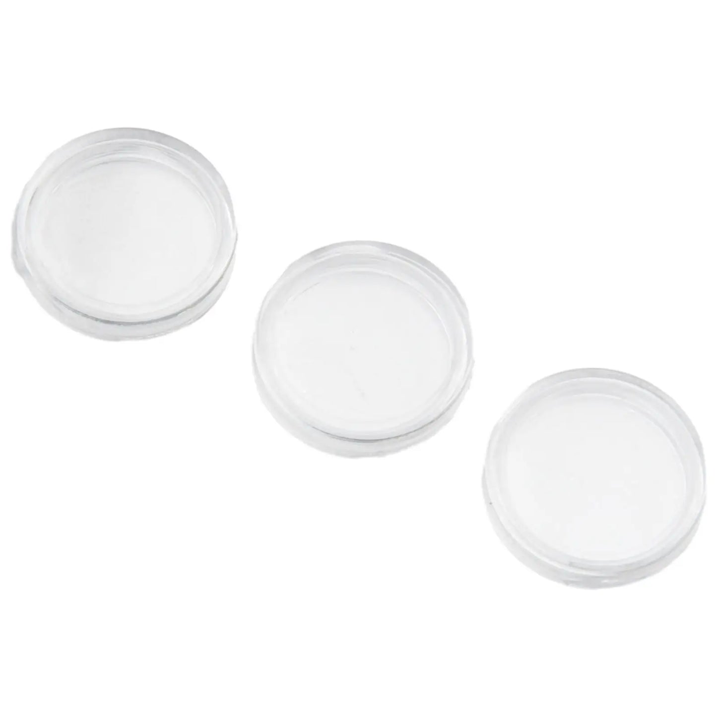 100-Piece 16mm Transparent Coin Display Capsules –