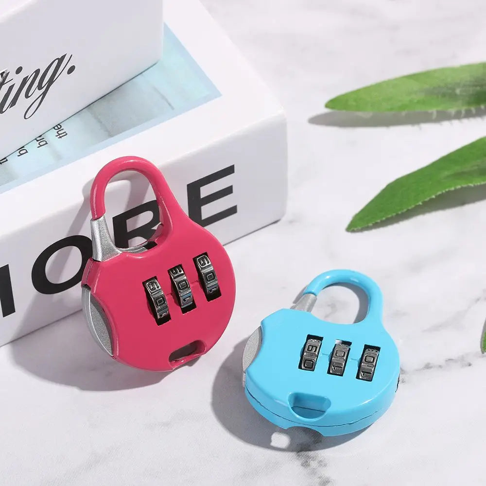 3-Digit Combination Travel Padlock – Secure Your Luggage with Ease –