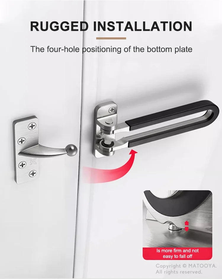 Anti-theft Buckle Door Bolt Door Lock Buckle Hasp Door Anti-lock Buckle Household Thickening Mute Anti-rust –