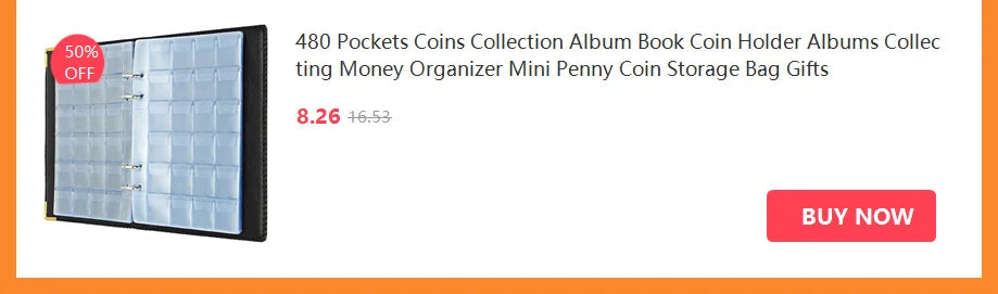 60 Pockets Coins Album Collection Book Mini Penny Coin Storage Album Book Collecting Coin Holders for Collector Gifts Supplies –