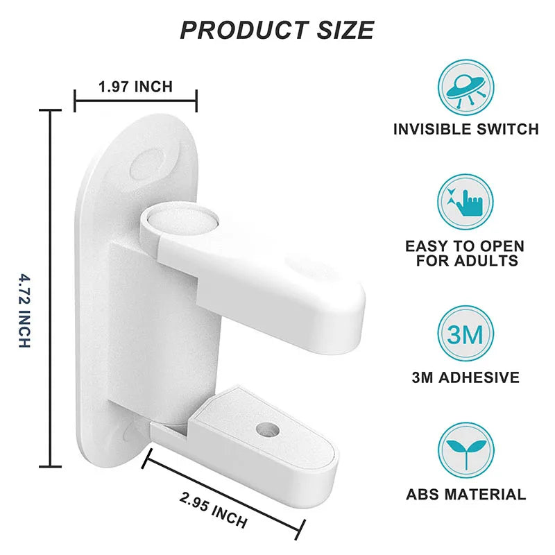 Child & Pet Safe Door Lever Locks – Easy, Secure, Worry-Free (1/2 Pack) –