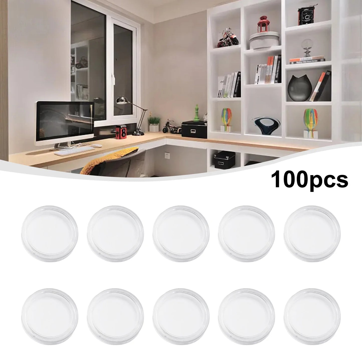 100-Piece 16mm Transparent Coin Display Capsules –