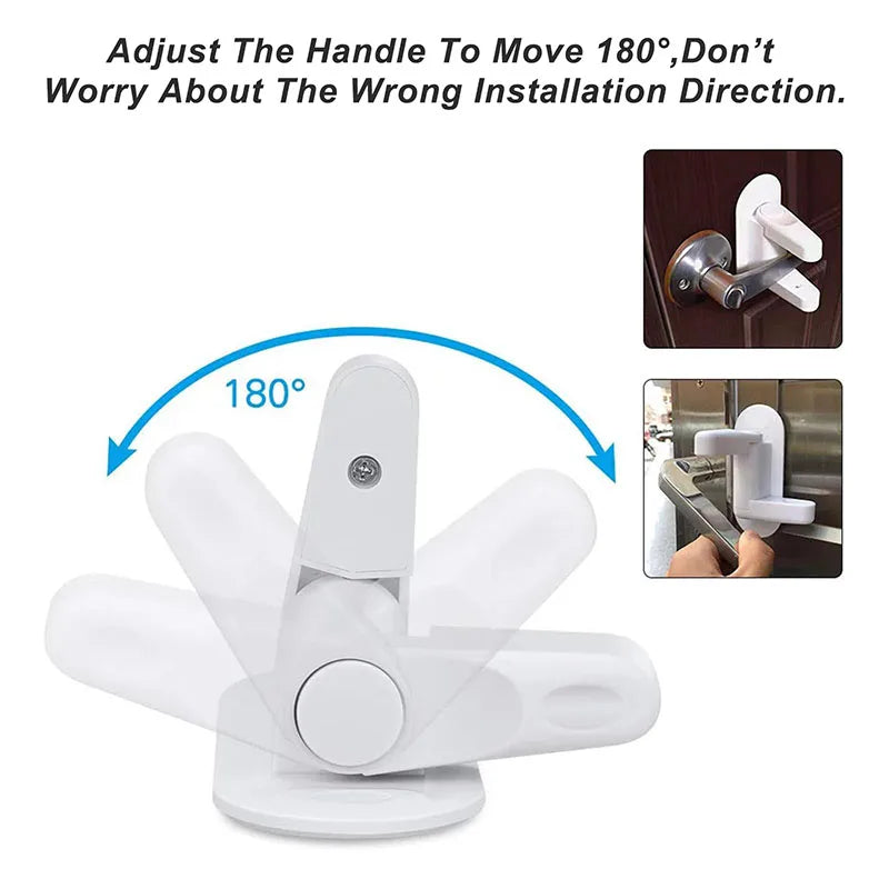 Child & Pet Safe Door Lever Locks – Easy, Secure, Worry-Free (1/2 Pack) –