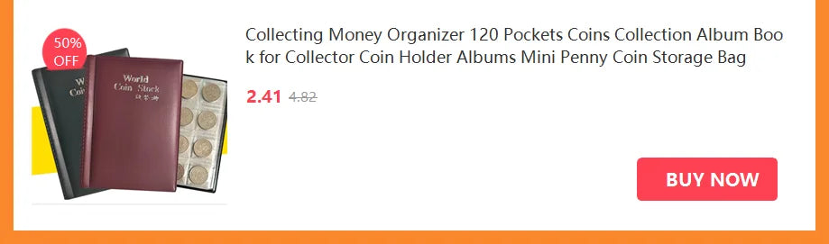 60 Pockets Coins Album Collection Book Mini Penny Coin Storage Album Book Collecting Coin Holders for Collector Gifts Supplies –