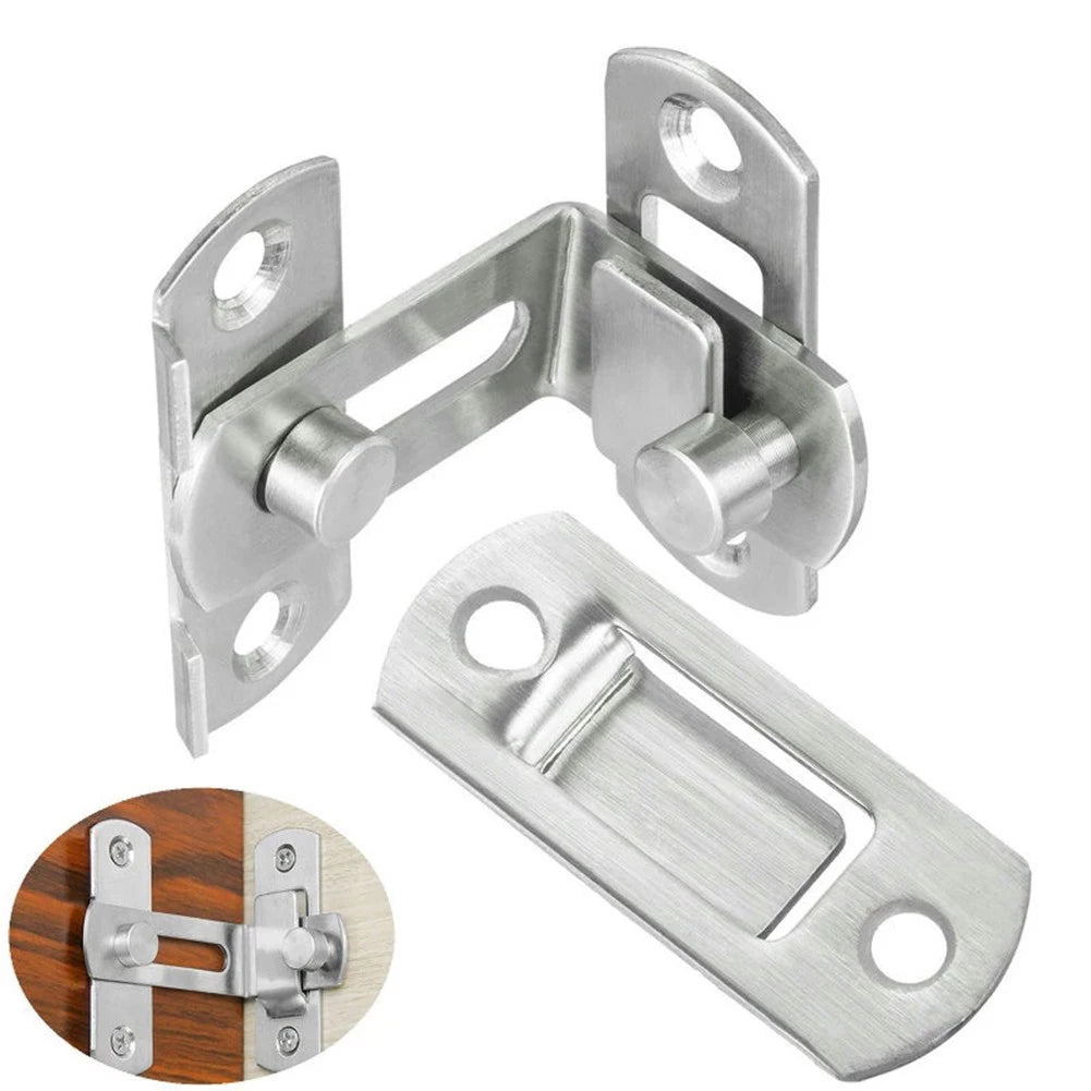 Door Lock Guard Latch Bolt 90-Degree Stainless Steel Toggle Latch Sliding Barn Door Lock Wine Cabinet Closet Right-Angle Locks –