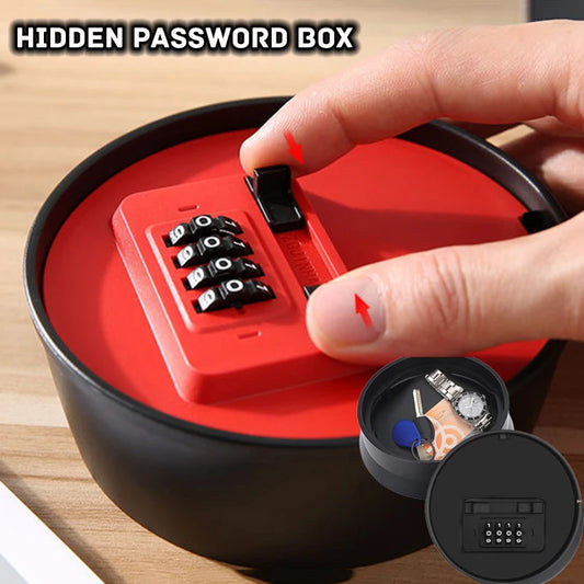 Secure Wall-Mount Password Box – Hidden Key & Valuables Organizer –