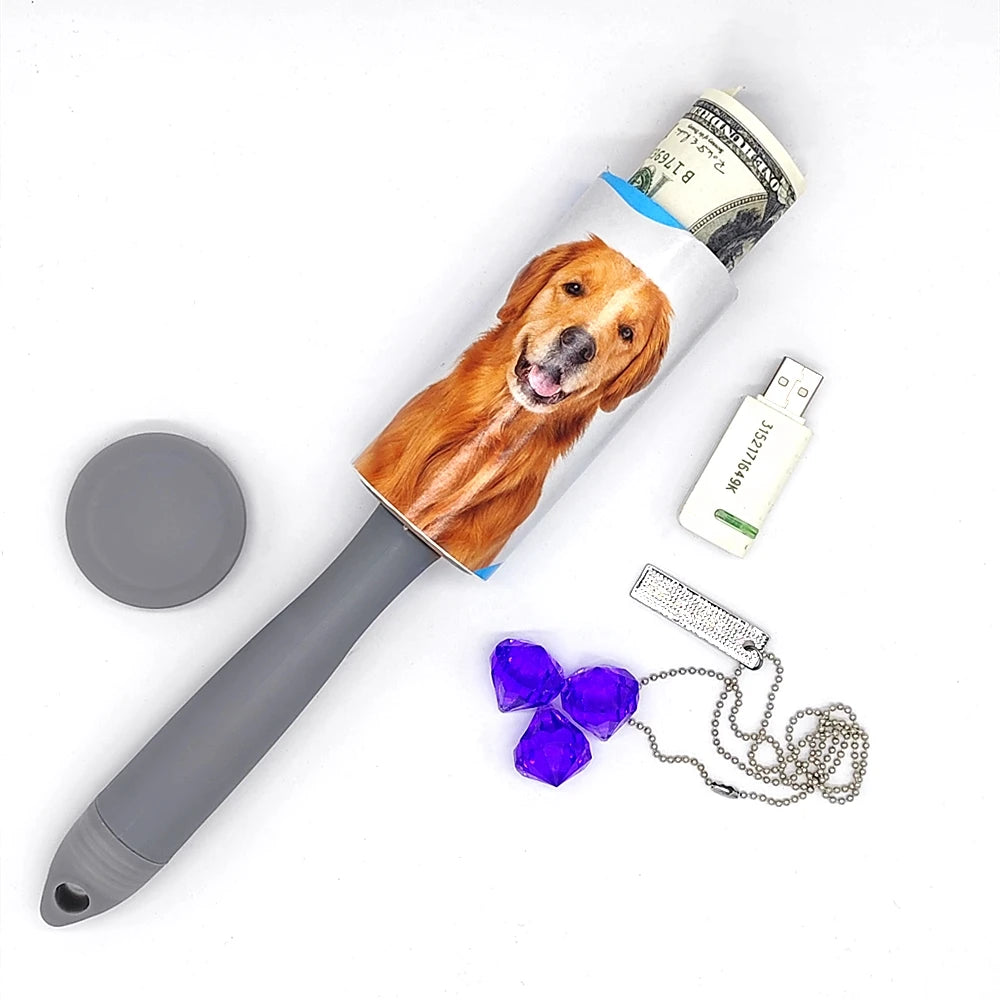 Safe Stash Storage Sight Secret Tearable Roll Paper Sticky Roller Dust Wiper Replaceable Cleaning Brush Tool For Pets –