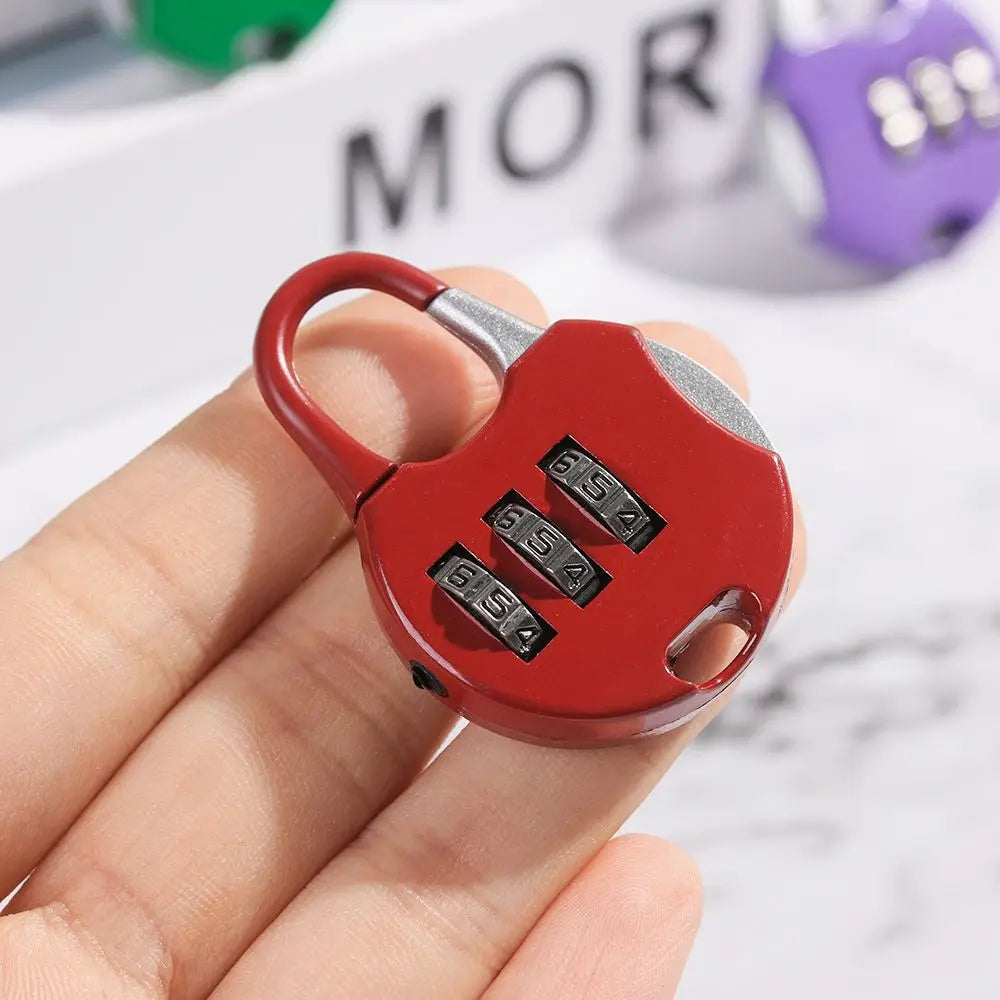 3-Digit Combination Travel Padlock – Secure Your Luggage with Ease –