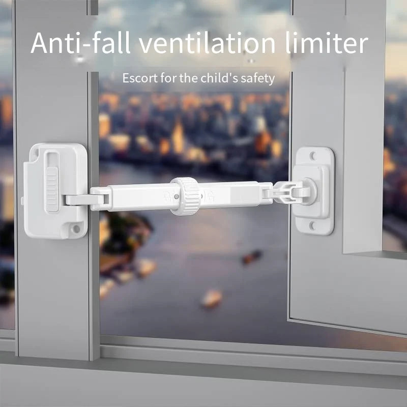 Child Safety Window Lock – ABS Stopper for Falling Prevention and Baby Protection