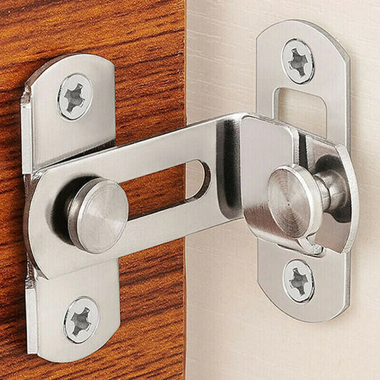 Door Lock Guard Latch Bolt 90-Degree Stainless Steel Toggle Latch Sliding Barn Door Lock Wine Cabinet Closet Right-Angle Locks –