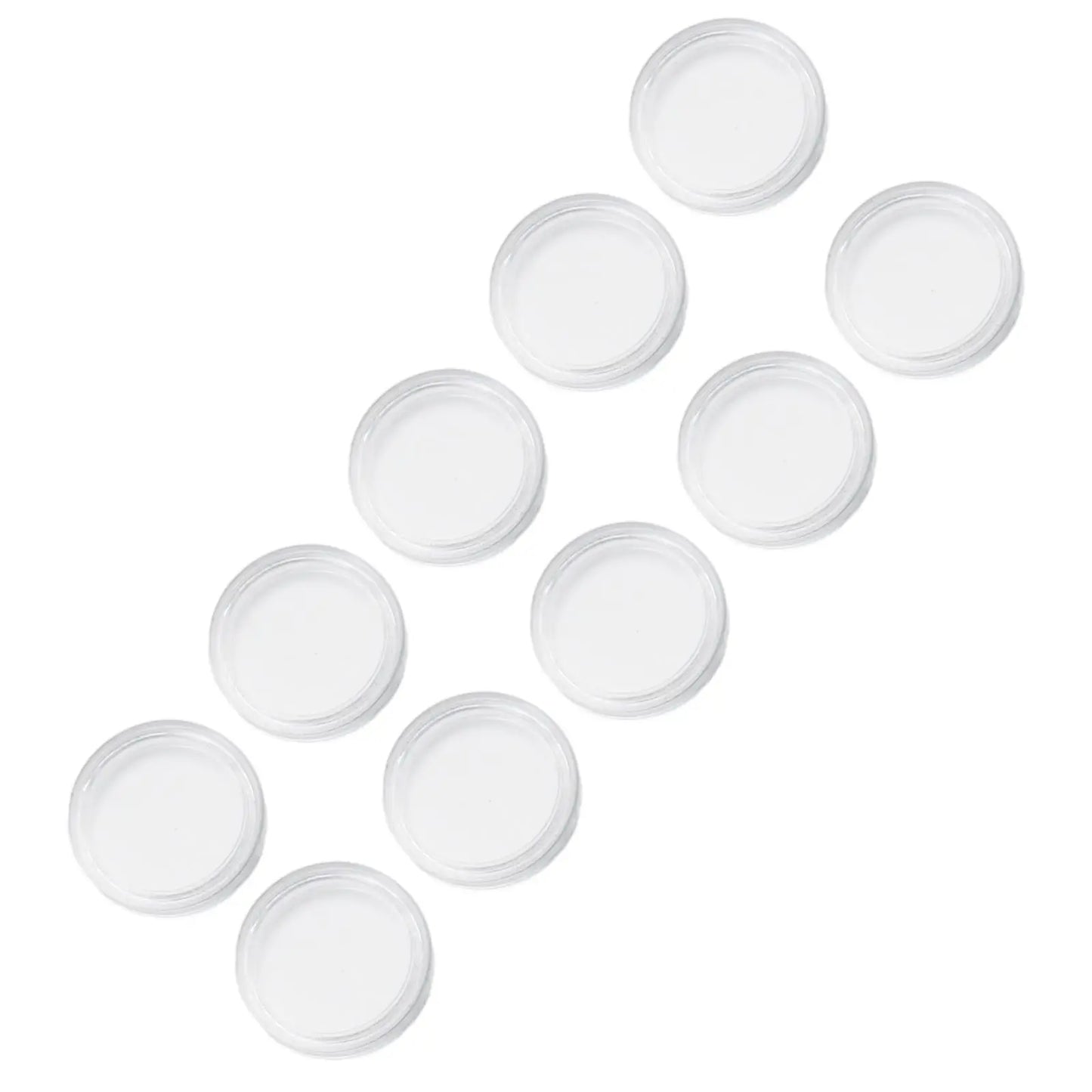 100-Piece 16mm Transparent Coin Display Capsules –