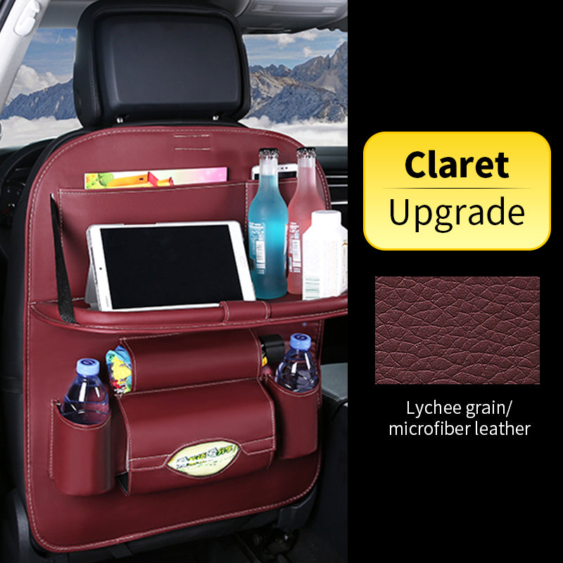 Car Back Seat Organizer Storage Bag with Foldable Table –