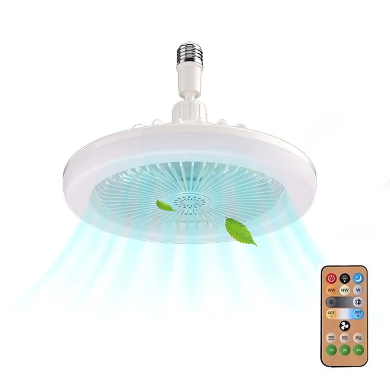 Socket Fan Light with Remote Control –