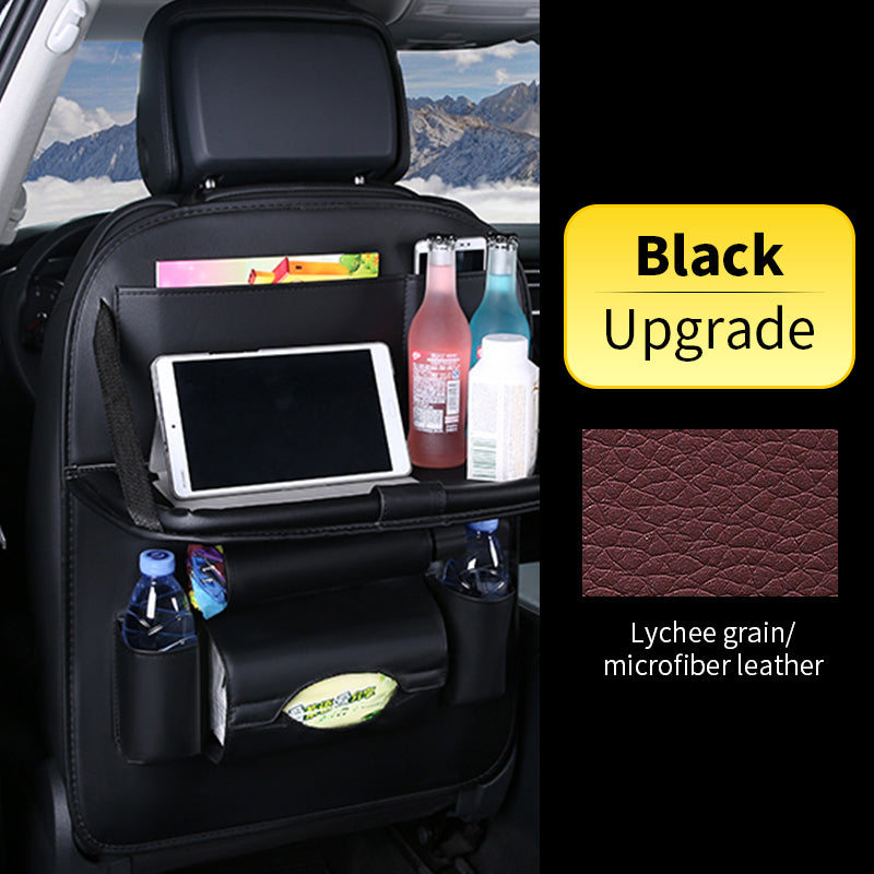 Car Back Seat Organizer Storage Bag with Foldable Table –